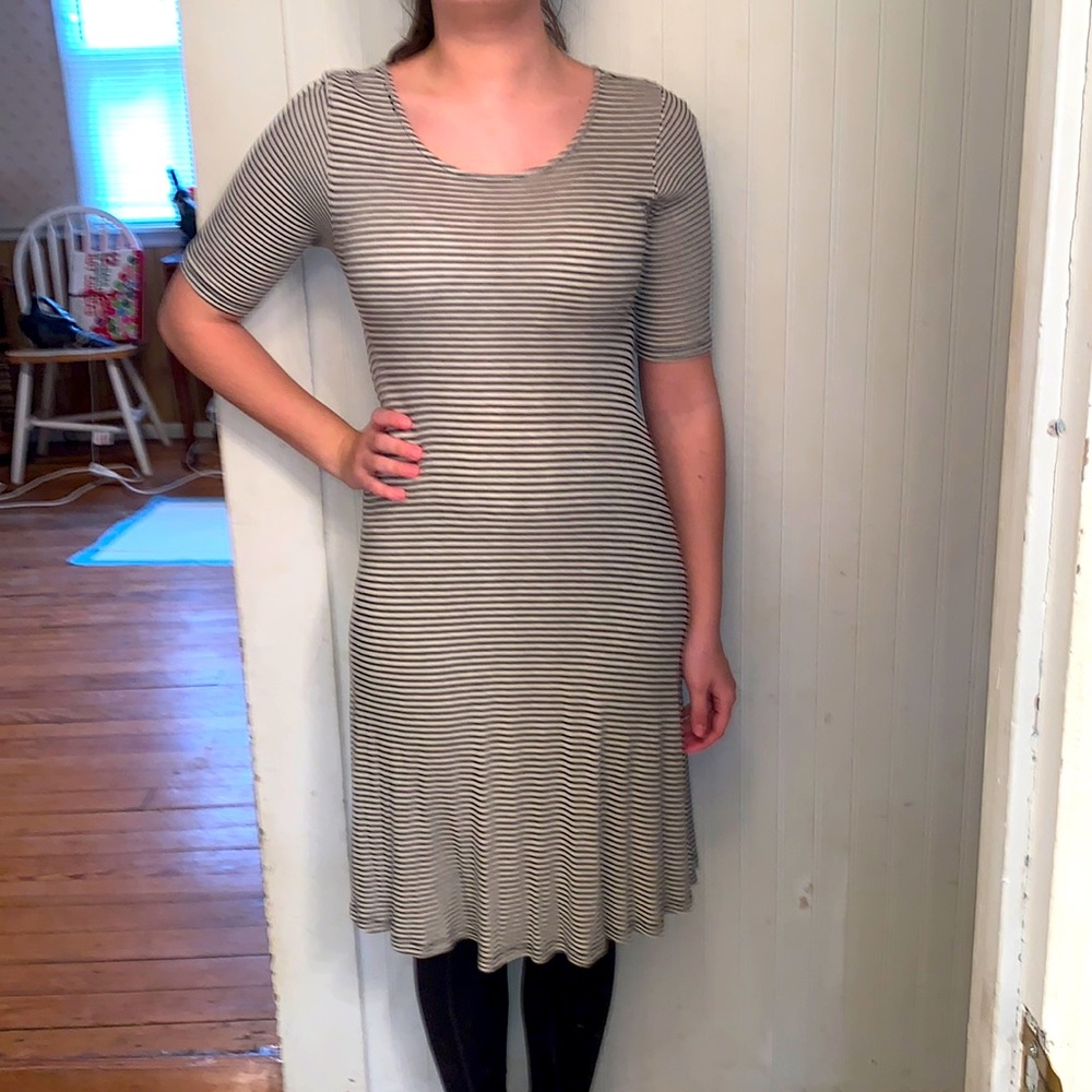 Medium striped spandex dress